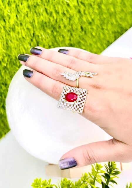 Big Ad Rings In 2 Design & Random Color SR_3340