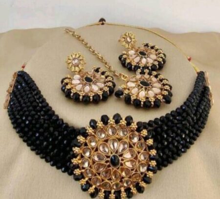 KUNDAN ROUND SET & MAANGTIKKA  Jewellery Set SR_3314