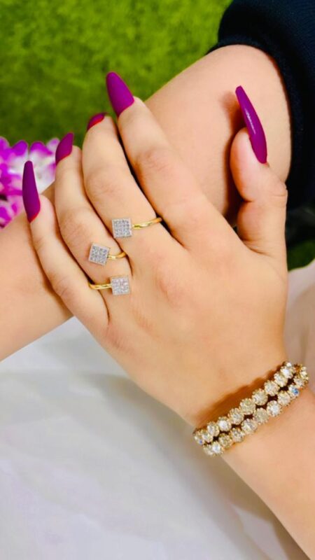 Beautiful Ad Double Finger Ring  SR_3501