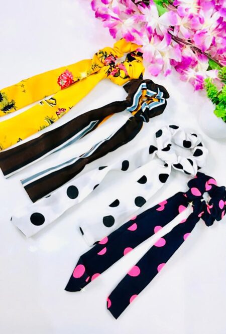 Colorful Tie RubberBands (Pack of 4) In Random Color SR_3544