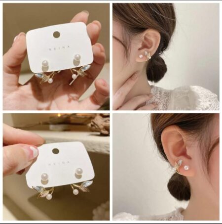 Beautiful Stylish Korean Flower Tail Earring SR_3944