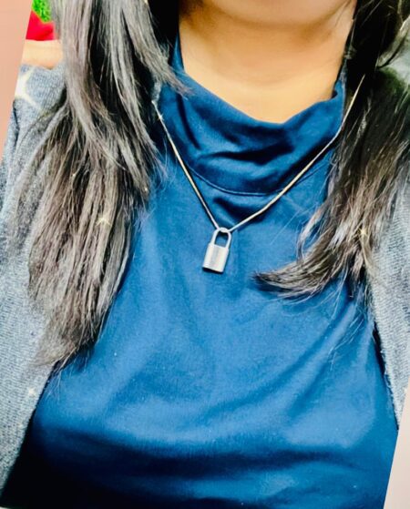 Beautiful Lock Necklace With Chain SR_3552