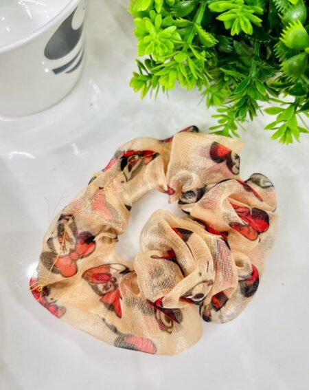 Mickey Print Organza Rubber Bands (Pack of 1) SR_3776