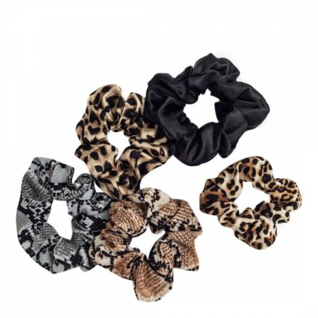 Stylish Tiger Print Rubber Bands (Pack of 5) SR_3556