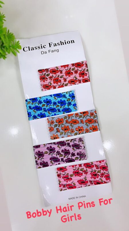Floral Print Bobby Hair Pins For Women's 40 Pins in 1 Card SR_4323