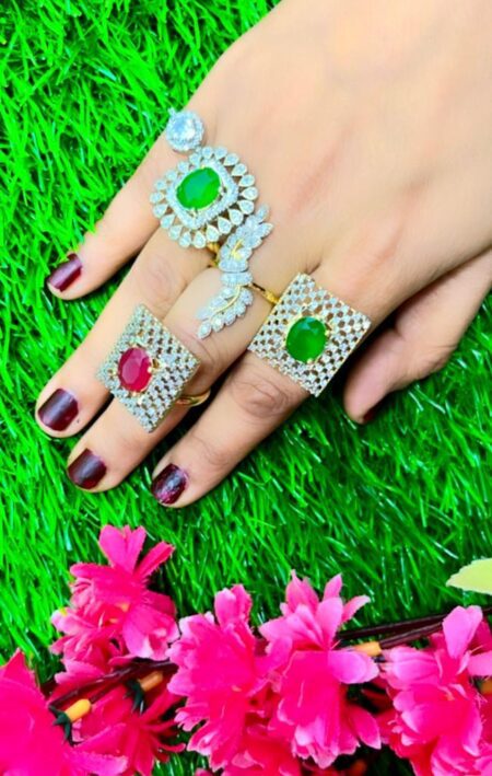 Beautiful 5 Big Ring Combo (Pack of 5) In Random Design SR_4608