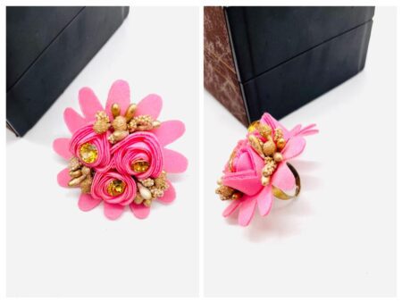 Beautiful Fabric Flower Ring SR_4806