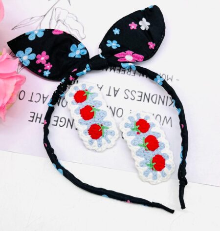 Beautiful Combo OF Hair Accessories 1 Hair Band with 2 pins In Random Color SR_5033