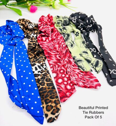 Beautiful Printed Tie Rubber (Pack of 5) SR_5031