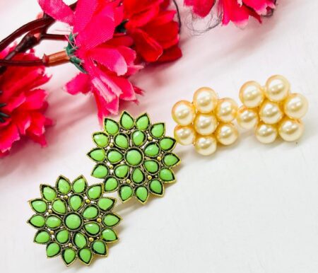 Beautiful colorful & Golden Earring SR_5081