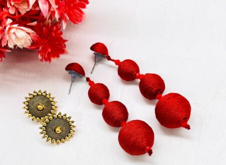 Beautiful Triple Goli & Studs Earring SR_5086