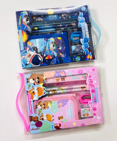Unicorn Stationary Set Unicorn Pencil Box, Pencil Sharpner Eraser Scale Cryon Kit SR_6072
