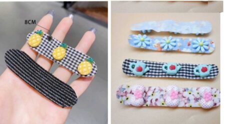 Beautiful  Velcro Hair Clips  ( Pack of 1) SR_8093