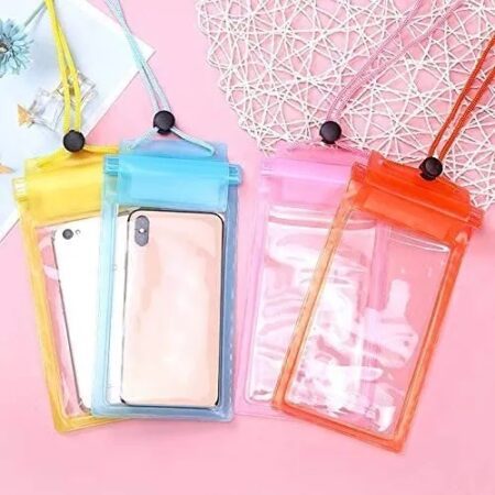 Mobile Pouch Cover for Protection in Rain and Swimming  (Transparent) (pack of 4) SR_9118