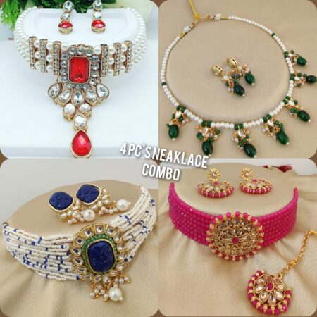 Beautifully Premium Quality 4 PC's Neaklace Sets Combo SR_9378