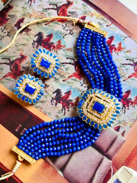 Beautiful Square Kundan Choker Necklace  SR_9516