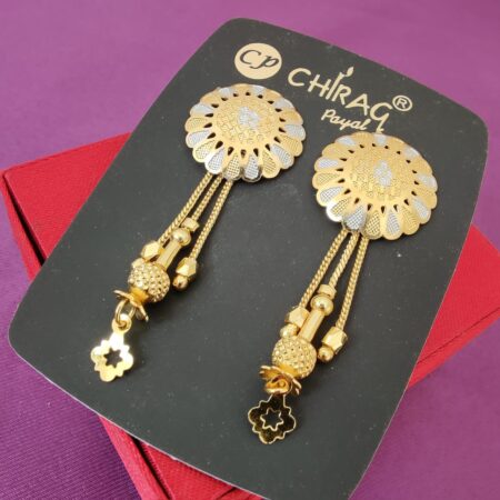 Elegant Gold Look Hanging Earrings SR_9525