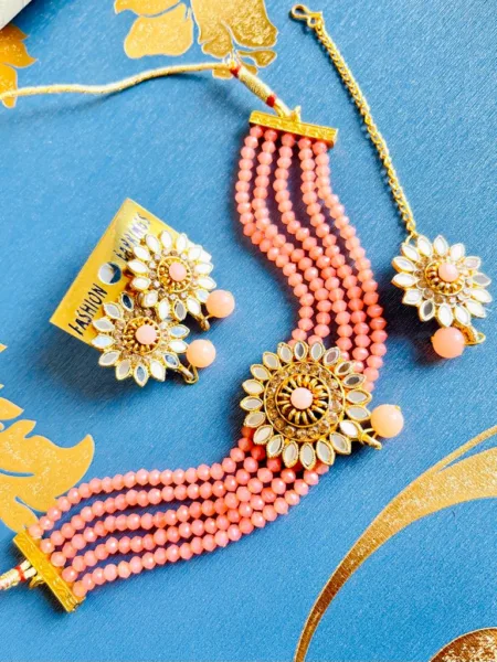 Beautiful Peral Set Earings With Tika SR_9545