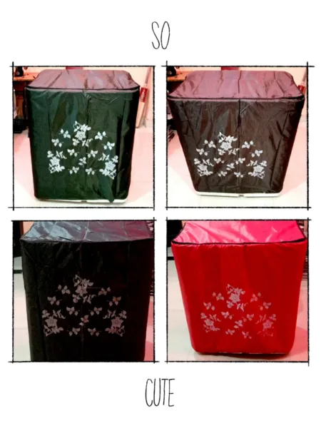 Latest SEMI WASHING MACHINE COVER (31*30*32 inch) Fabric PVC Random Color SR_20022128