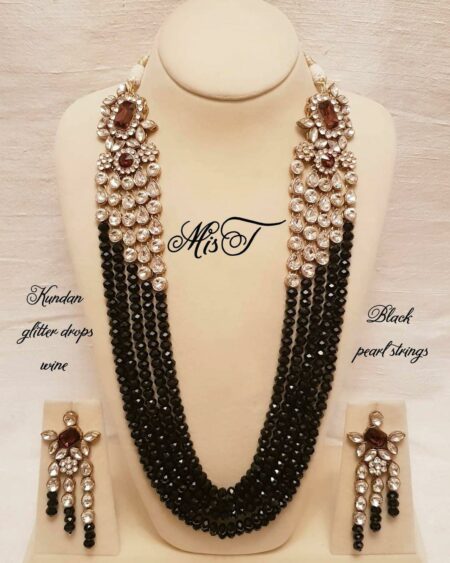 Pretty Premium Quality Crystal Neaklace With Beautiful Earings SR_11074