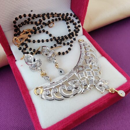 Beautiful Premium Quality Diamond Manglesutra With Chain SR_11044