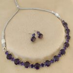 Precious Premium Quality Diamond Neaklace With Beautiful Earings SR_11391