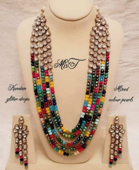 Precious Premium Quality Crystal Neaklace With Beautiful Earings SR_11295