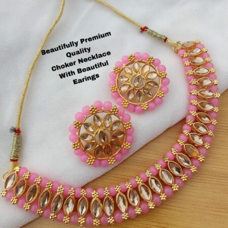 Precious Premium Quality Kundan Pearl Neaklace With Beautiful Big Size Tops SR_11386