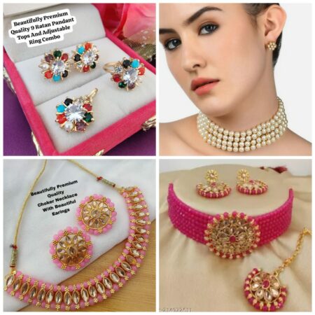 Precious Premium Quality 4 PC's Neaklace Combo SR_11426