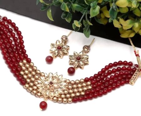 Beautiful Red Pearl Set SR_11505