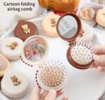 Beautiful Comb With Mirror Foldable Hair Comb Styling Tool Massage Hairbrush SR_11467