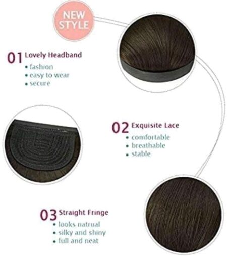 Beautiful Front Hair Extension Hair Head Band Fringe For Girls And Kids SR_11539