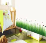 Beautiful Colourful Tulip Flowers with Butterfly Wall Stickers Wall Pictures Art(50*70cm) SR_11522