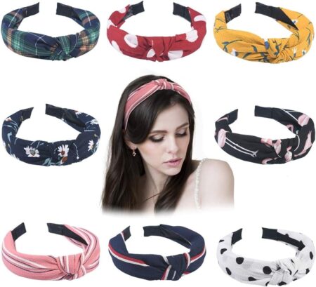 Beautiful Printed Hairband (Pack Of 8) SR_11651