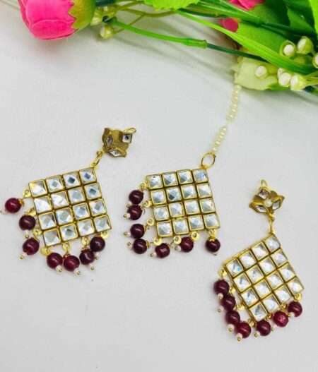 Beautiful Earings With Tika Set SR_14050