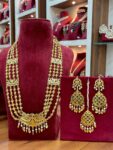 Pretty Beautiful Premium Quality Gold Plated Ranihaar With Beautiful Earrings And Tika…. 💃💃💃💃💃💃💃💃💃 SR_15004