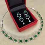 Pretty Beautifully Premium Quality Diamond Neaklace With Beautiful Earings 💃💃💃💃💃💃💃💃💃💃💃 SR_15074