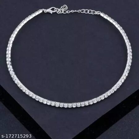 Beautiful Single Silver Choker Line SR_200206