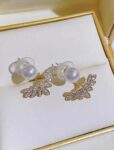 Vintage Pearl Leaf Ear Jacket Earrings SR_18006