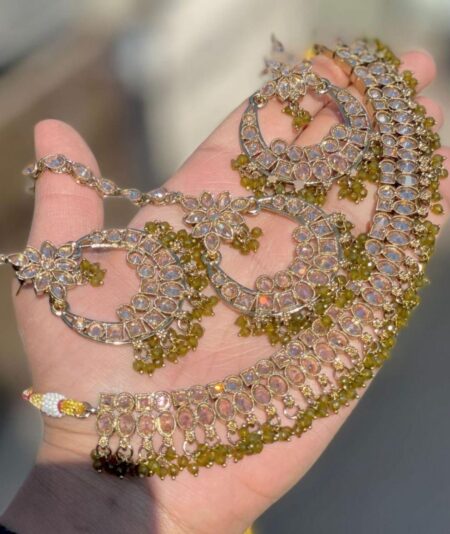 Pretty Premium Quality Reverse Ad Stone Chokker With Beautiful Earrings And Tika… All Colours Ready… SR_18108