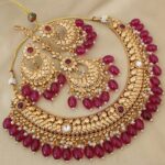 Pretty Premium Quality Trending Gold Plated Neaklace With Beautiful Earings Tika SR_18813