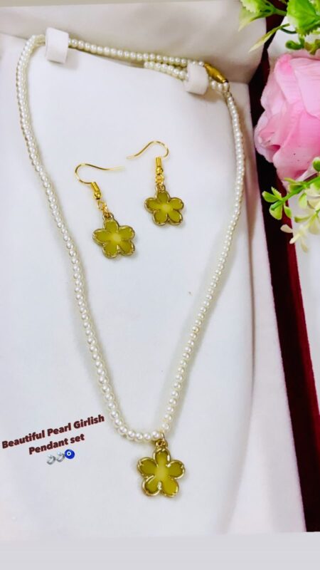 Latest stylish collection gold plated pendant  for women and girls... Jewellery Set SR_18830