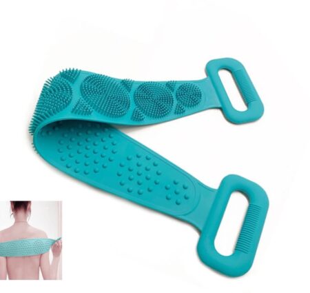 Silicone Body Scrubber Bath Brush, Exfoliating Shower Brush Bath Belt With Extra Long Strip And Handle For Easy Back Exfoliating, Rubbing Mud & Ash From Body Back, Skin-friendly, Soft And Comfortable SR_18913