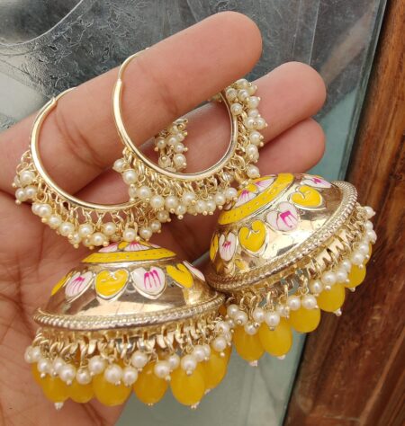 Pretty Beautifully Premium Quality   Big Size Bali Jumka Earings 💃💃💃💃💃 SR_18927