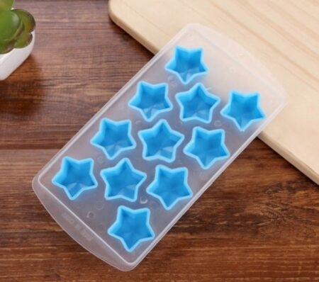 Beautiful Ice Maker Mold Ice Cube Ice Cream Mold Silicone Homemade Home Ice Cream Mold Cute Creative Red Five-pointed Star Suitable For Children Ice Pop Molds (Pack of 2)SR_19153