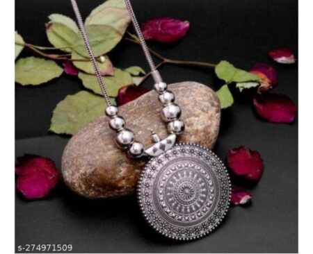 Beautiful Silver Color Oxidized Necklace for Women And Girls SR_19010