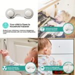 Door Locks for Baby Safety Proofing, Door Locks with Adhesive, for Drawer Cupboards Fridge Oven Closet & Pantry, Childproof Door Latch for Protecting Kids Toddler and SR_19321