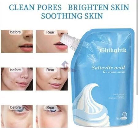 Salicylic Acid Ultra Cleansing Ice Cream Mask Acne Fades Moisturizing Smear Mask Blackheads Remover & Shrinking Pores SR_19442