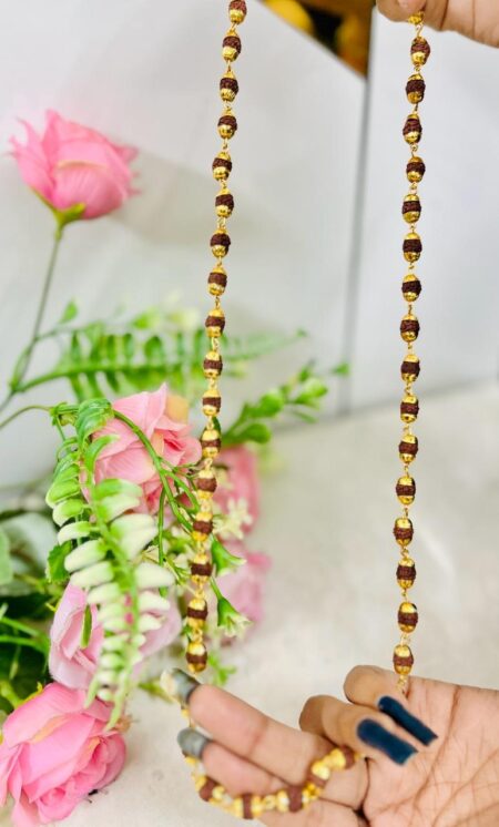 Men's/Women's Rudraksha Gold Plated Rudraksha Mala/Pendant Necklace chain SR_19443