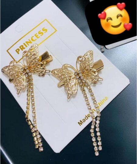 Bautiful Golden Color Butterfly Hairpin SR_19569